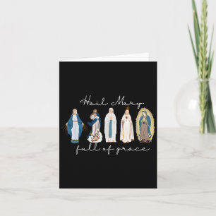 Hail Mary Full Of Grace, Blessed Virgin Mary, Bibl Card
