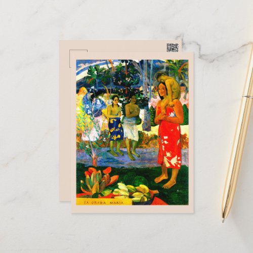 Hail Mary Ia Orana Maria 1891 by Paul Gauguin Postcard