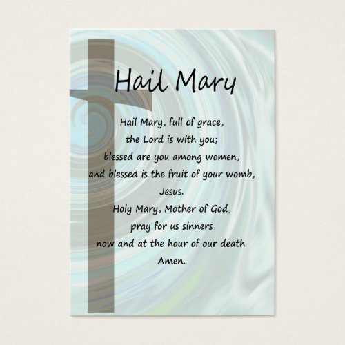 Hail Mary  Nicene Creed Pocket prayer card