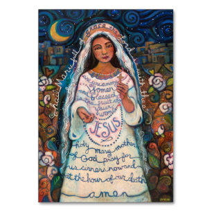 Hail Mary Prayer Card