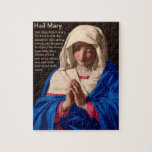 Hail Mary Prayer Puzzle<br><div class="desc">Assemble this Hail Mary Prayer Puzzle created from Sassoferrato's The Virgin in Prayer.</div>