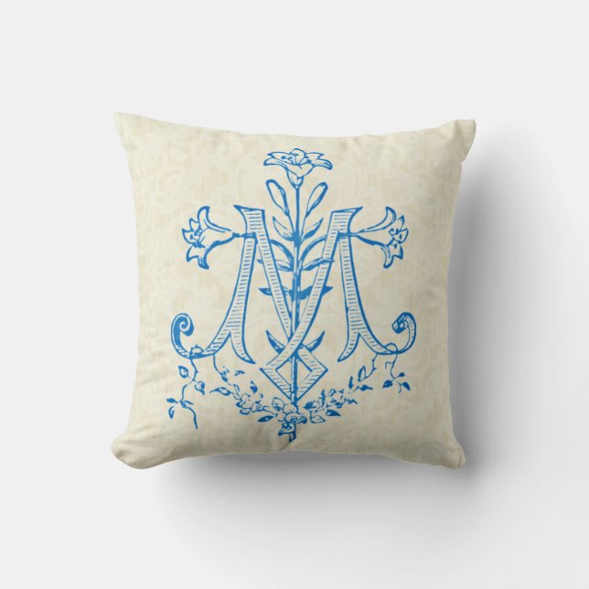Hail Mary Prayer Religious Ave Maria Latin Throw Pillow (Front)