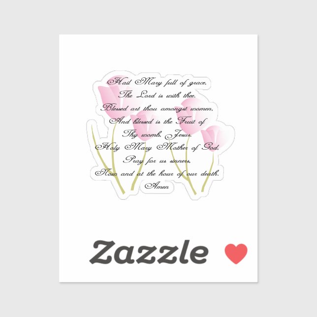 Hail Mary Prayer Sticker (Sheet)