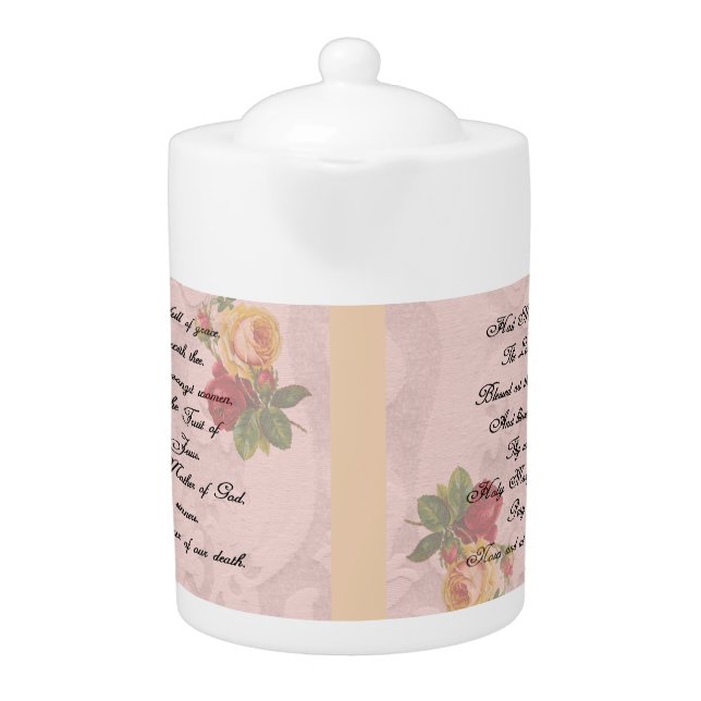 Hail Mary Prayer Teapot (Front)