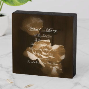 Hail Mary Prayer  Wooden Box Sign