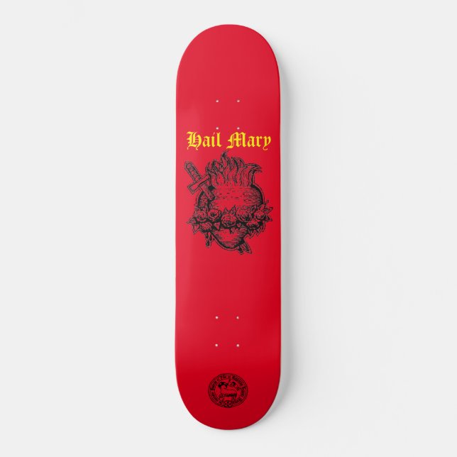 Hail Mary Skateboard, 8 1/8" Deck (Front)
