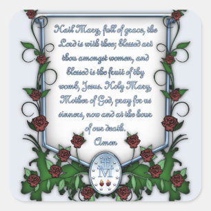 Hail Mary Square Sticker