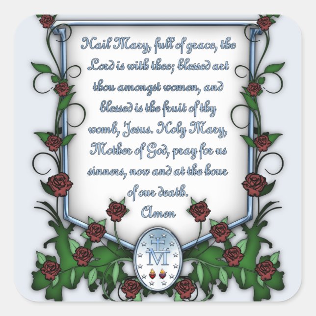 Hail Mary Square Sticker (Front)