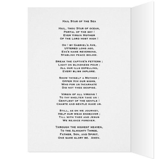 Hail Mary Star of the Sea Ave Maris Rosary (Inside (Left))