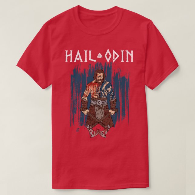 Hail Odin Viking Valhalla 5 T-Shirt (Design Front)