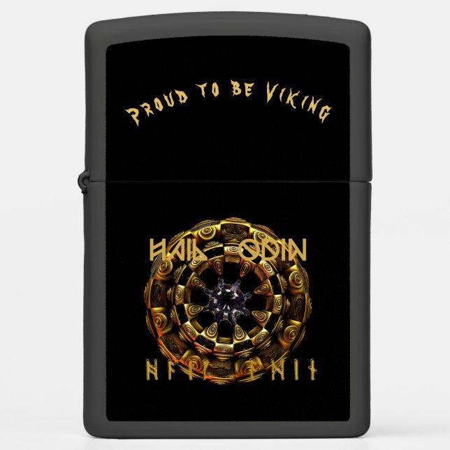 ☼ HAIL ODIN !☼ ZIPPO LIGHTER (Front)