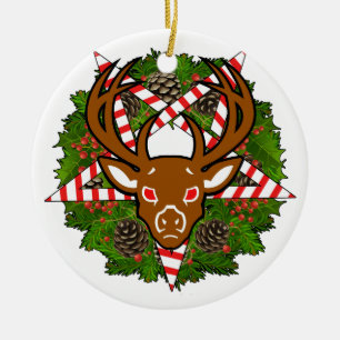 Hail Santa Ceramic Ornament