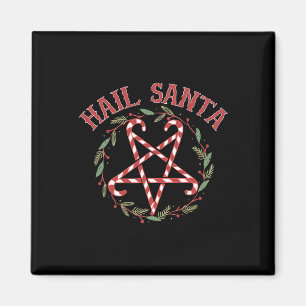 Hail Santa Christmas Krampus Clothing  Magnet