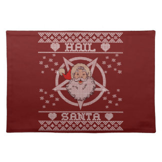 Hail Santa Claus Ugly Christmas Cloth Placemat