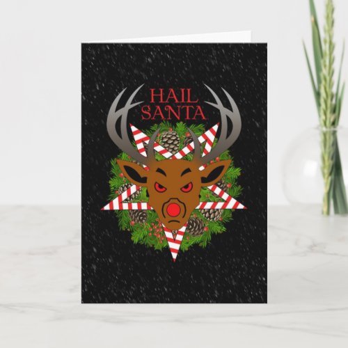 Hail Santa Holiday Card