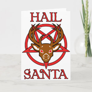 Hail Santa Holiday Card