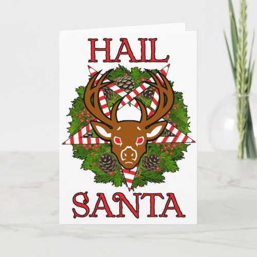 Hail Santa Holiday Card