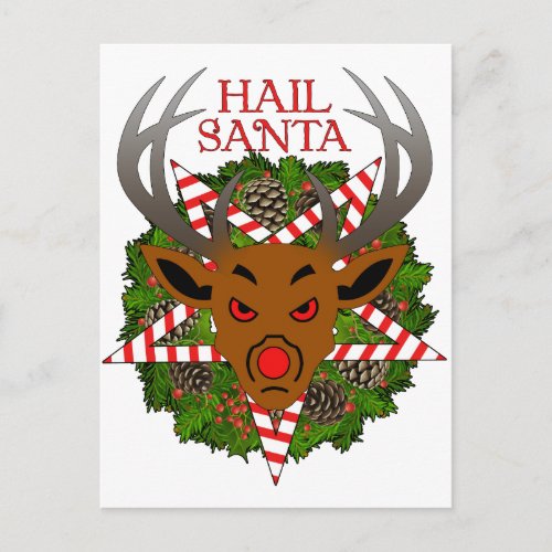 Hail Santa Holiday Postcard