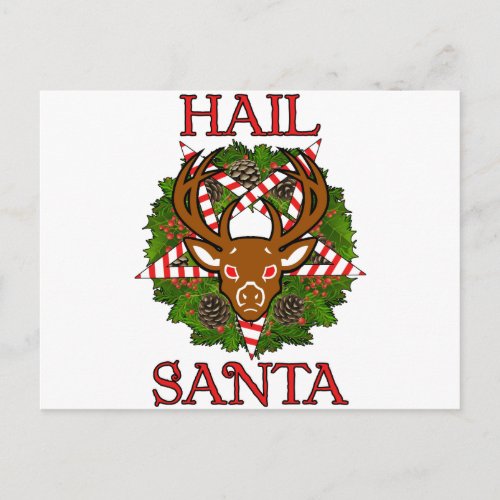 Hail Santa Holiday Postcard
