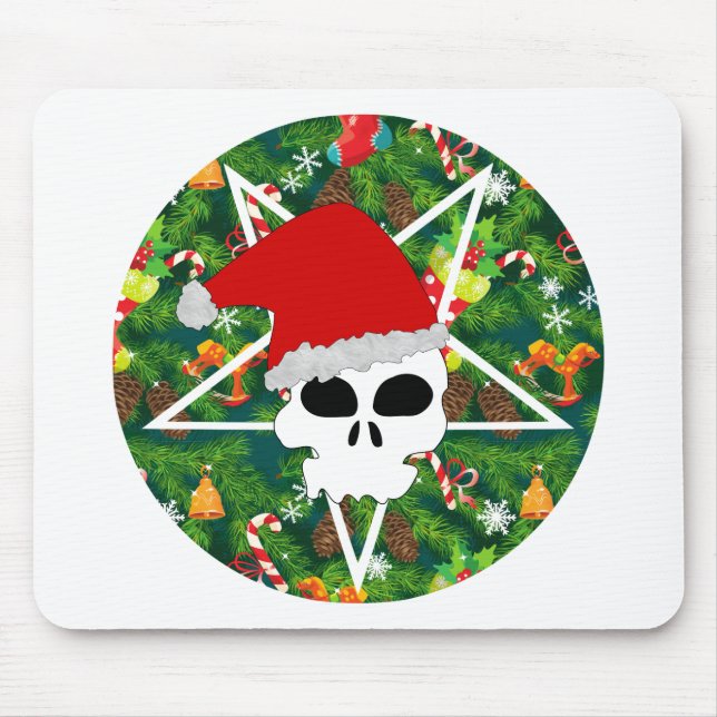 hail santa mouse pad (Front)