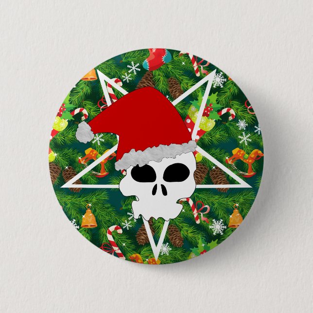 hail santa pinback button (Front)
