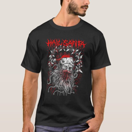 Hail Santa Satanic Christmas By Vampirefreaks T_Shirt