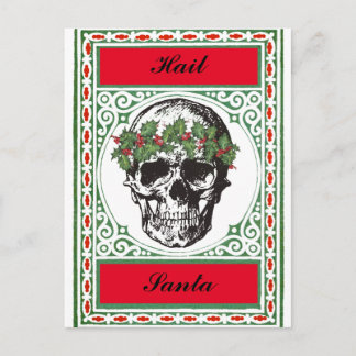 Hail Santa Skull Christmas Card