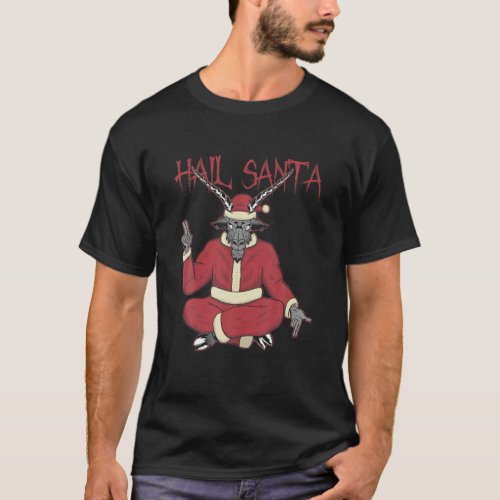 Hail Santa Ugly Christmas Sweater Rock Metal Satan