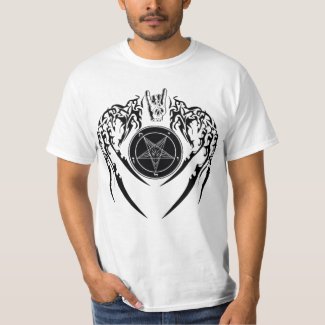 Hail Satan Baphomet  Horns and Wings T-Shirt