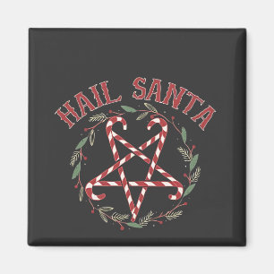 Hail Satan Christmas Krampus Xmas Devil Candy Magnet