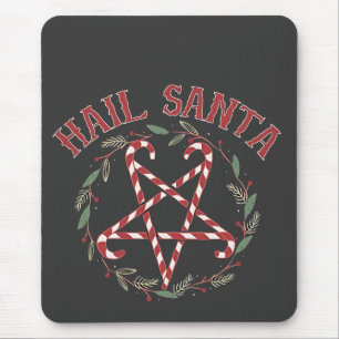 Hail Satan Christmas Krampus Xmas Devil Candy Mouse Pad