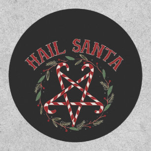 Hail Satan Christmas Krampus Xmas Devil Candy Patch