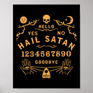 Hail Satan Occult Horror Atheist Wiccan Satanic Ou Poster