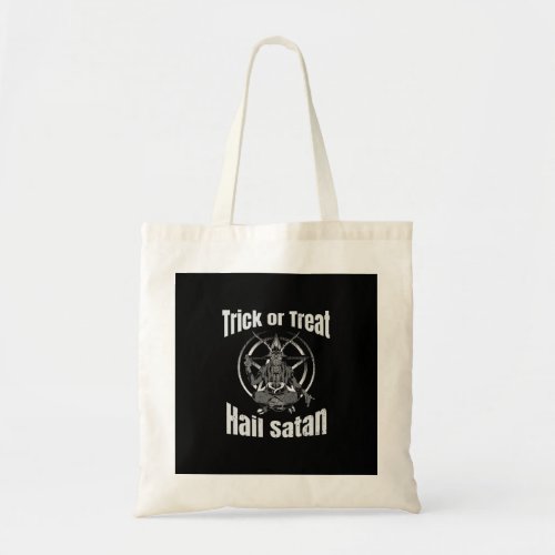 Hail Satan Pentagram Goat Halloween Tote Bag