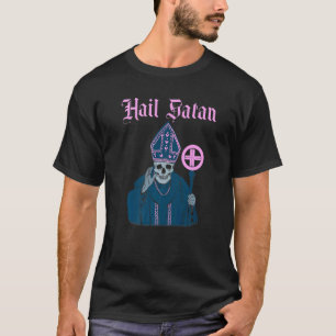 Hail Satan Satanic Vintage Horror Church Devil Men T-Shirt