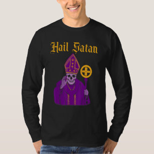 Hail Satan Satanic Vintage Horror Church Devil Men T-Shirt