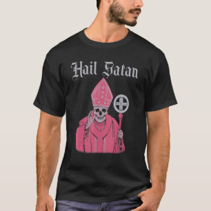 Hail Satan Satanic Vintage Horror Church Devil Men T-Shirt