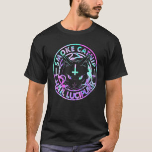 Hail Satan Smoke Catnip Hail Lucipurr Satanic Blac T-Shirt
