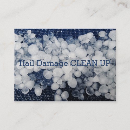 Hail Seasonal Damage Ice Snow Clean Up Business Card