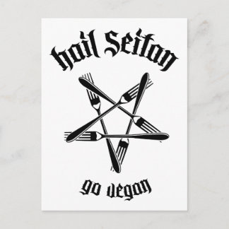 Hail Seitan 1.1 (black) Postcard