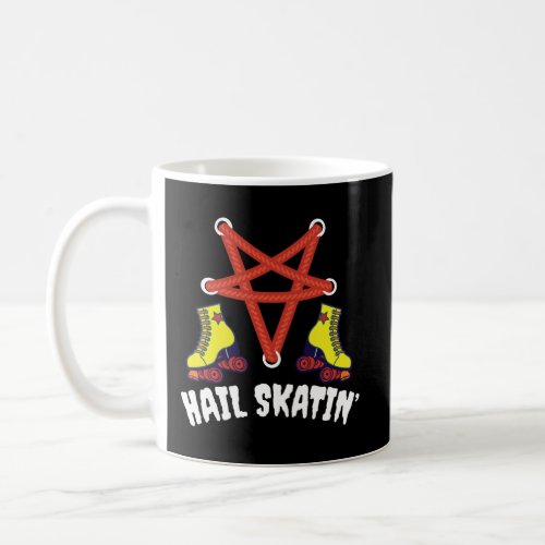 Hail Skatin Vintage Satan Punk Skating Roller Der Coffee Mug