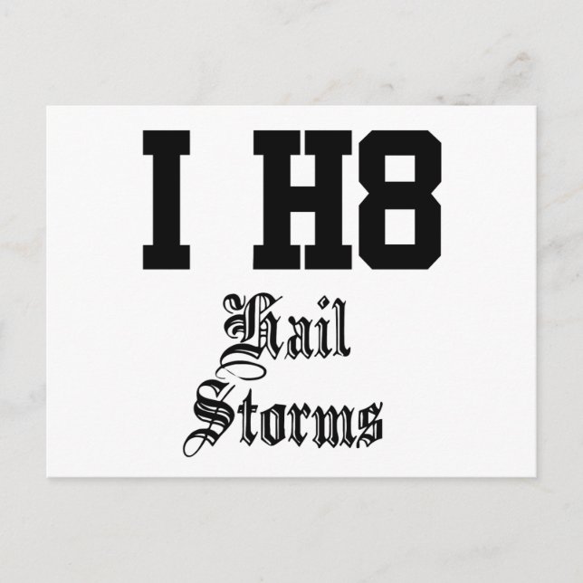 hail storms postcard (Front)