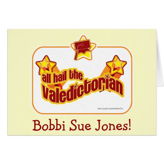 Hail the Valedictorian Cards (Front Horizontal)