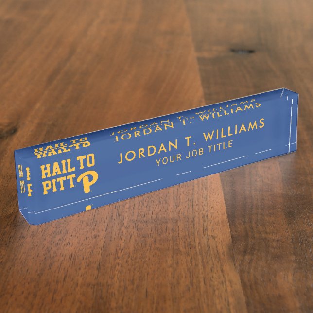 Hail to Pitt Desk Name Plate (Side)