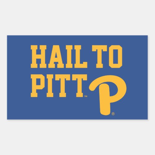 Hail to Pitt Rectangular Sticker