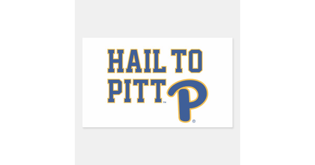 Hail to Pitt Rectangular Sticker Zazzle