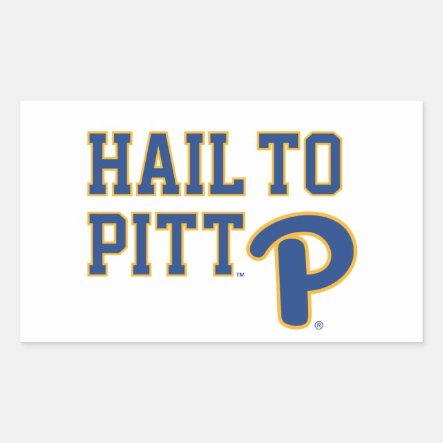 Hail to Pitt Rectangular Sticker (Front)