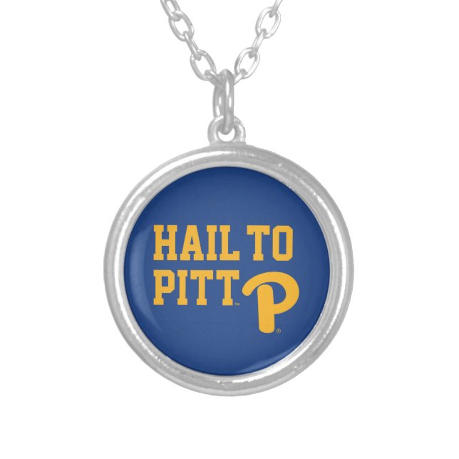 Hail to Pitt Silver Plated Necklace (Front)
