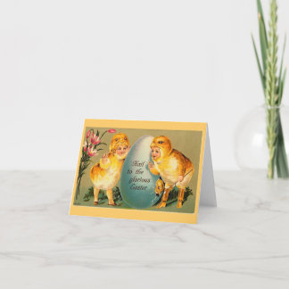 Hail To The Glorious Easter Vintage Holiday Card