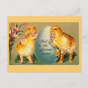 Hail To The Glorious Easter Vintage Holiday Postcard